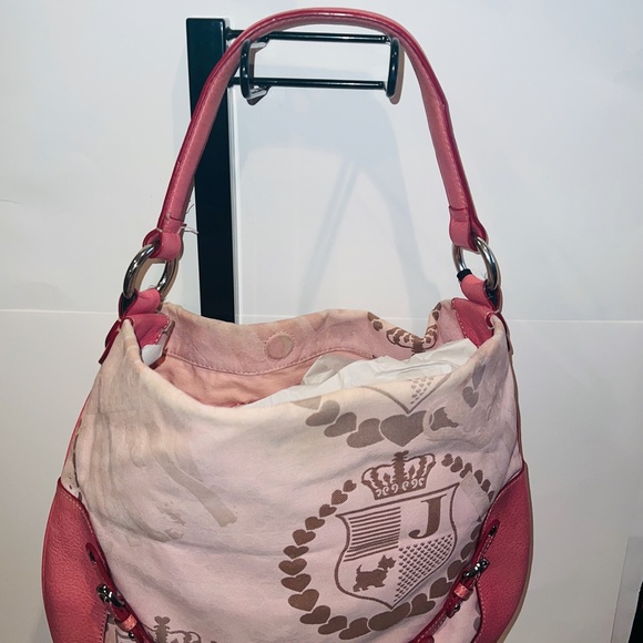 Vintage Pink Juicy Couture Purse Satchel Bag Wordy y2k preloved - Picture 3 of 11